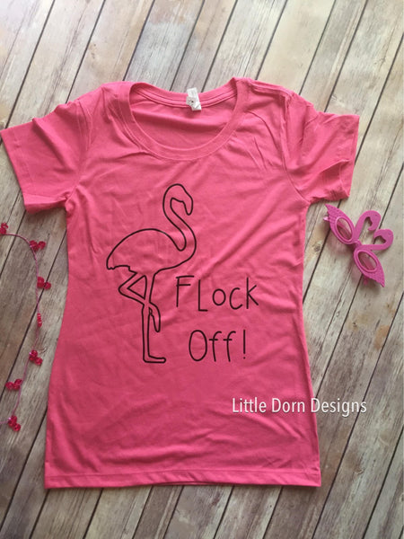 “Flock off” women's fit scoop neck shirt