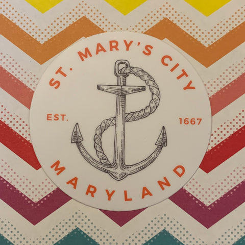 St. Mary’s City MARYLAND 3 inch die cut sticker