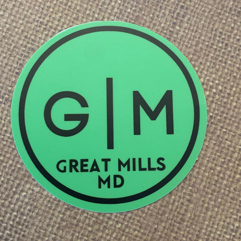 Great Mills, MARYLAND 3 inch die cut sticker