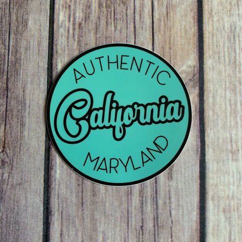California, MARYLAND 3 inch die cut sticker