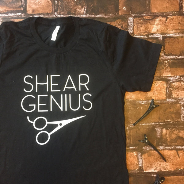 Shear genius cosmetology Adult Unisex Shirt