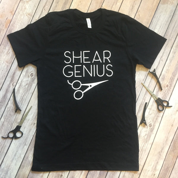 Shear genius cosmetology Adult Unisex Shirt