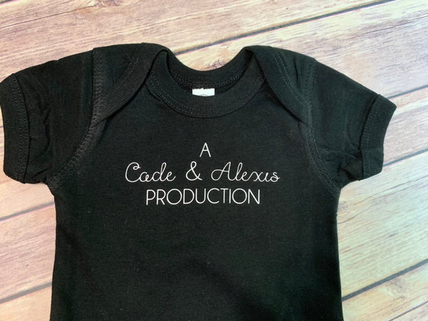 A mom and dad production baby bodysuit infant gift