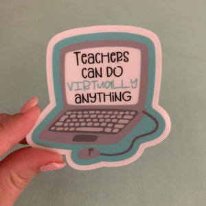 Virtual Teachers 3 inch die cut sticker