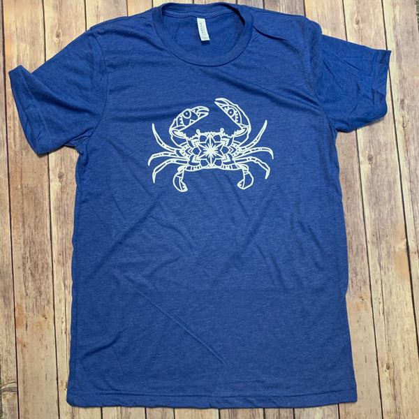 Crab Mandala blue crab shirt Adult