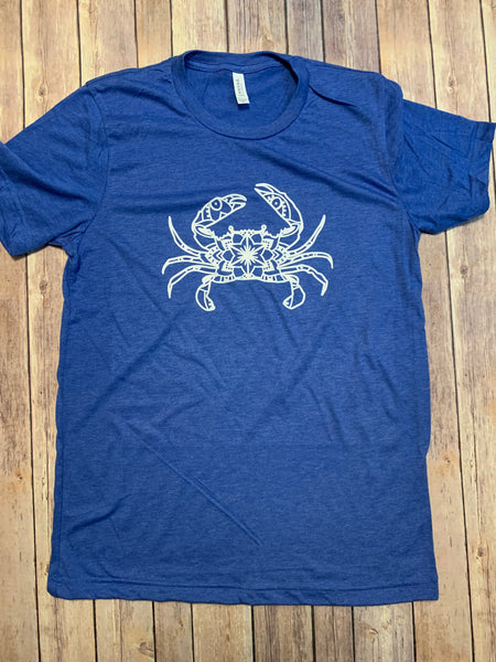 Crab Mandala blue crab shirt Adult