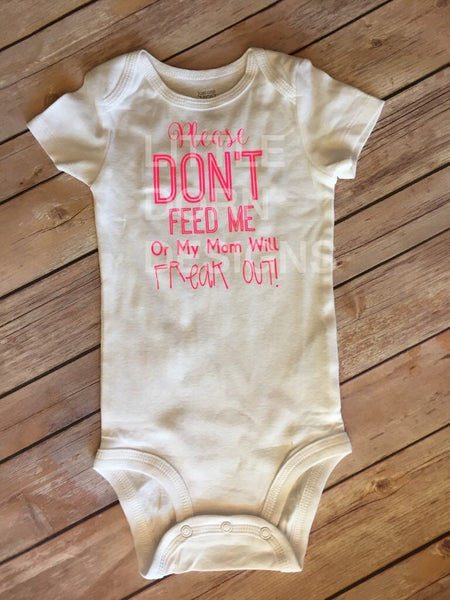 “Please don't feed me” infant bodysuit