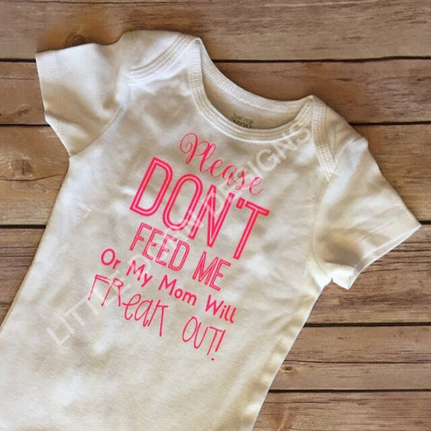 “Please don't feed me” infant bodysuit