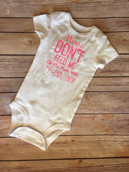 “Please don't feed me” infant bodysuit